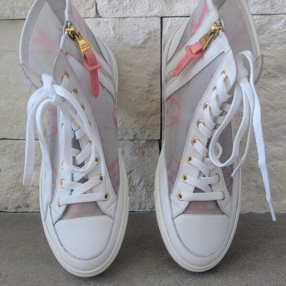 Louis Vuitton Mesh High Top Sneaker, European Size 38 - Picture 3 of 9